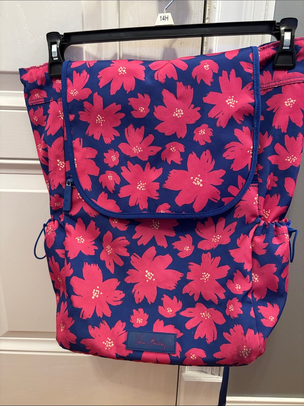 Vera Bradley Navy & Hot Pink Floral Tech Backpack